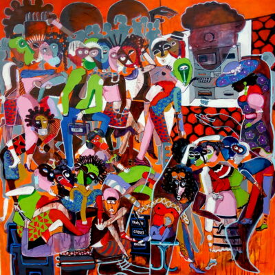 Dilemme 120x120cm peiture sur toile de coton(2020)