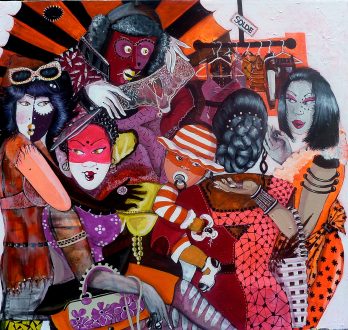 azamansongi.com_oeuvre_2015__Heure de pointe (120x120cm)