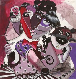 azamansongi.com_oeuvre_2017__Reunification 60x60cm(2017)