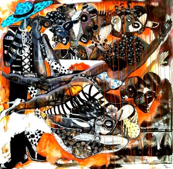 azamansongi.com_oeuvre_2018__14.Dualité 160x160cm (2018)vendu