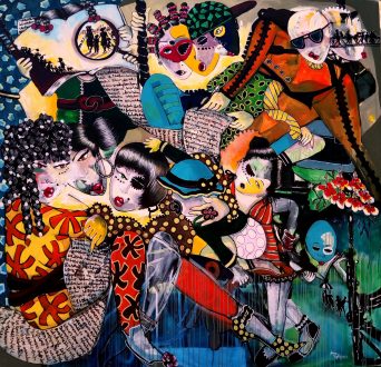 azamansongi.com_oeuvre_2019__Retroviseur 160x160cm(2019)