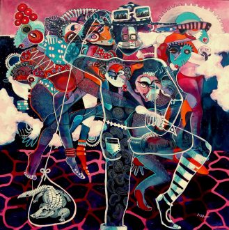 azamansongi.com_oeuvre_2020__Evasion peiture sur toile de coton(2020)