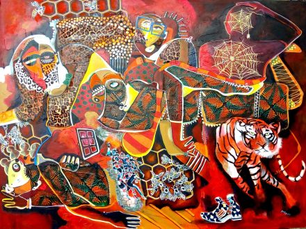 azamansongi.com_oeuvre_2021__Mise à Jour''peinture acrylic technique mixte collage sur toile de coton (2021)